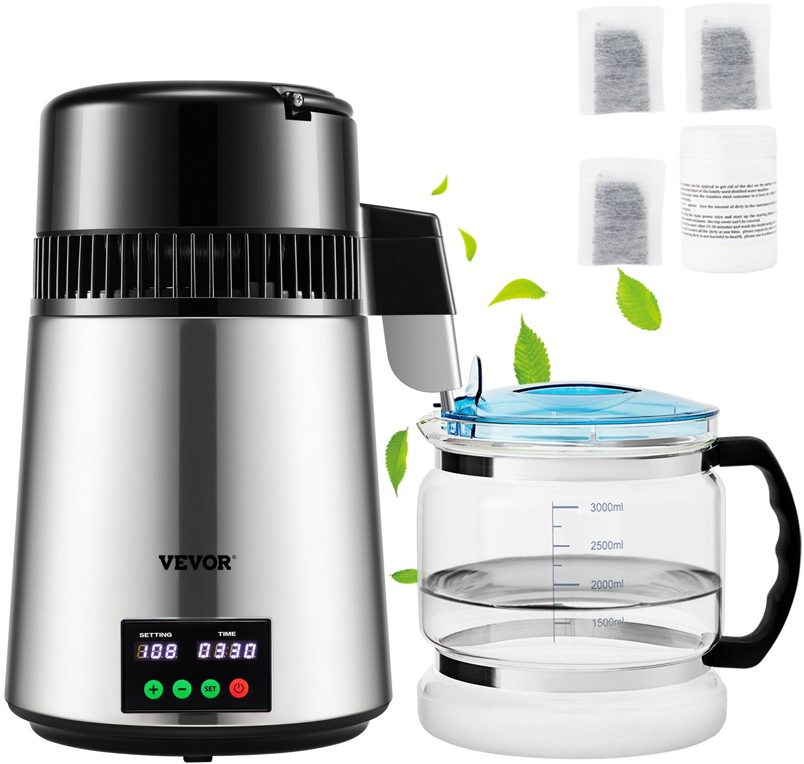 Destylarka destylator do wody elektryczna z dzbankiem 4L 750W