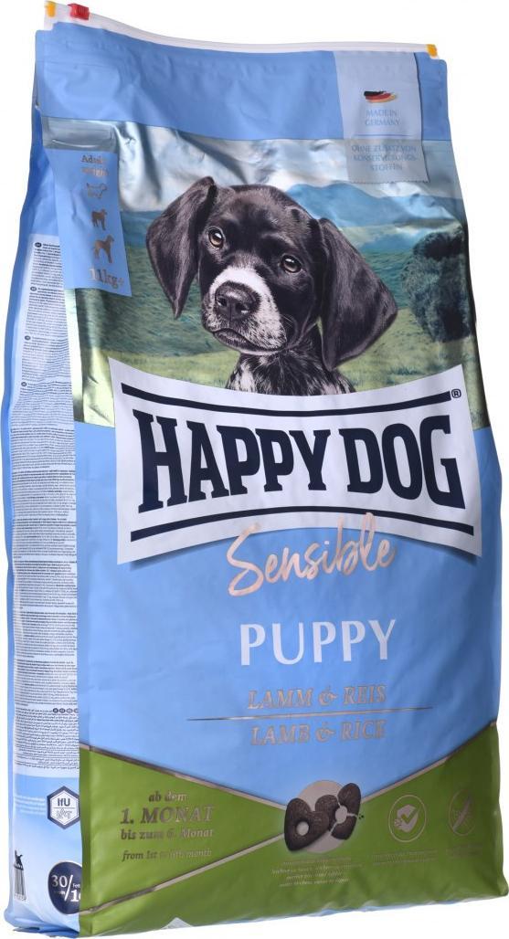 Happy Dog Sensible Puppy, sucha karma, dla szczeniąt, 1-6 miesięcy, jagnięcina/ryż, 10 kg