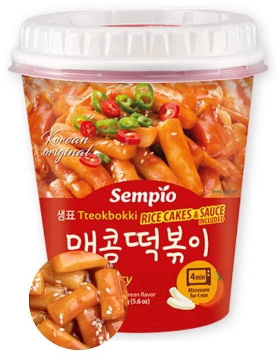 Koreańskie tteokbokki kluseczki ryżowe w sosie hot spicy topokki danie instant sempio 160g
