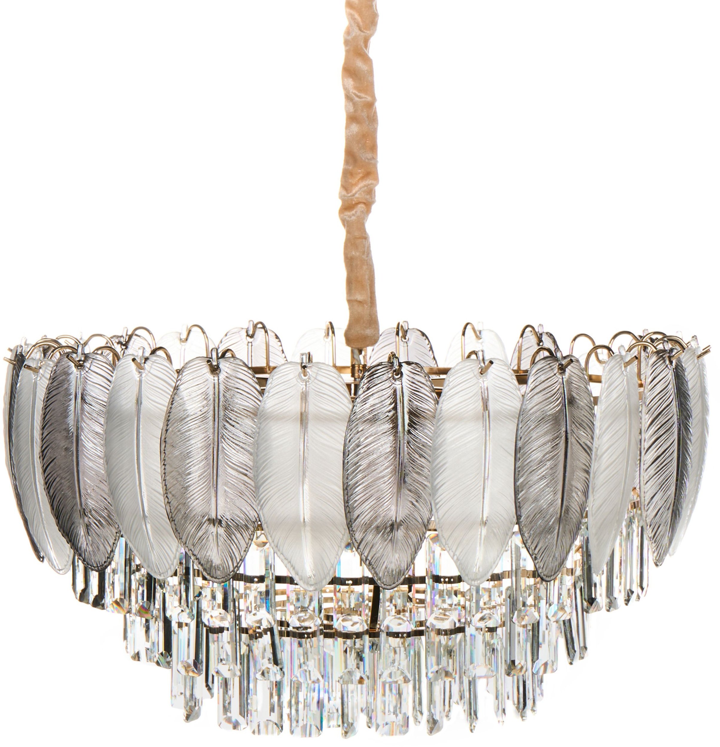 Żyrandol CANAGUA Szkło Mosiężny