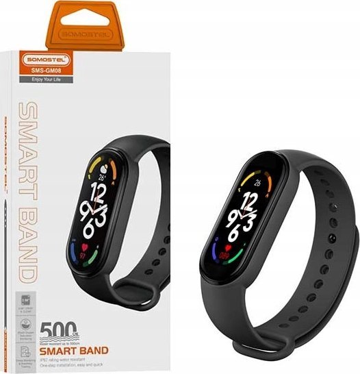 Smartband Vega BRANSOLETKA SMARTBAND SOMOSTEL OPASKA CZARNA SMS-GM08>