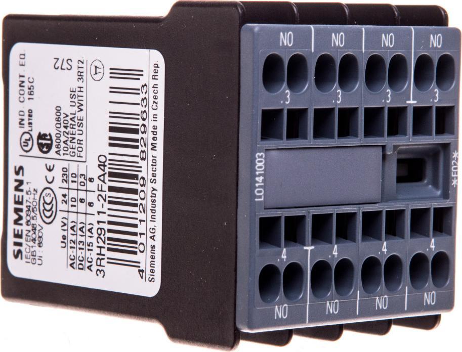 Siemens Styk pomocniczy 4Z 0R montaż czołowy 3RH2911-2FA40