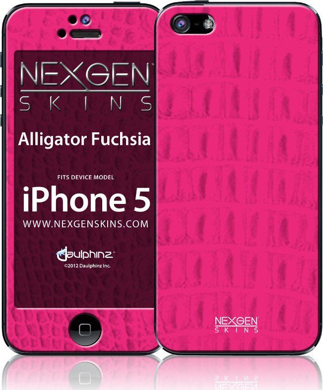 Nexgen Skins Nexgen Skins - Zestaw skórek na obudowę z efektem 3D iPhone SE (2016) / iPhone 5s / iPhone 5 (Alligator Fuchsia 3D) uniwersalny