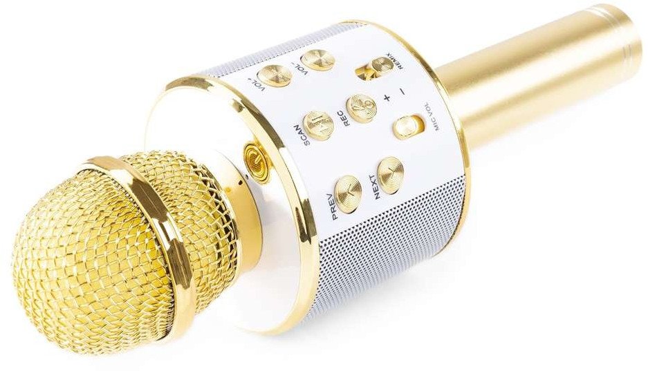 Mikrofon z głośnikiem do Karaoke KM01 BT / MP3 GOLD one size