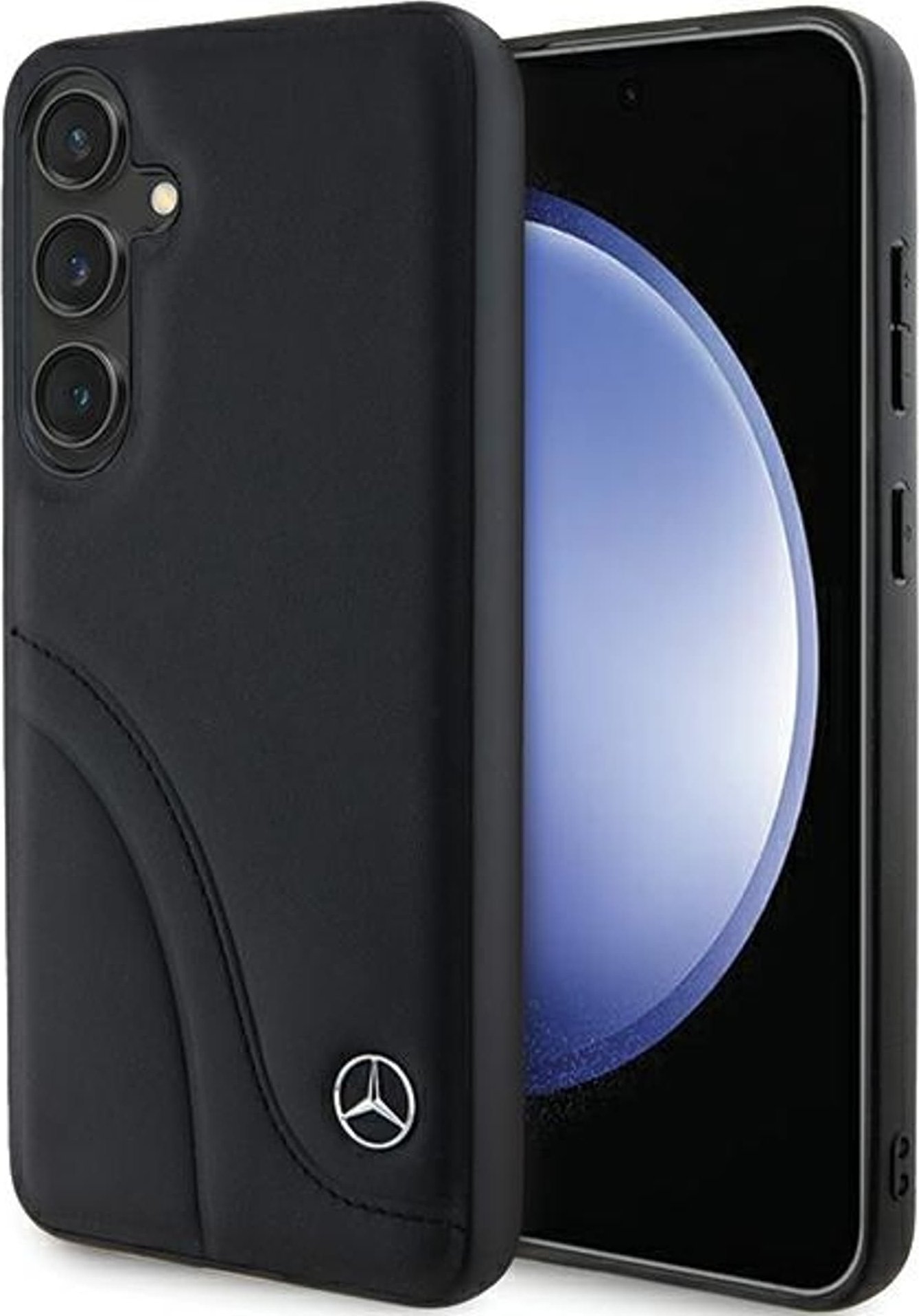 Mercedes Mercedes MEHCS24M23RBCSK S24+ S926 czarny/black hardcase Leather Curved Stitches