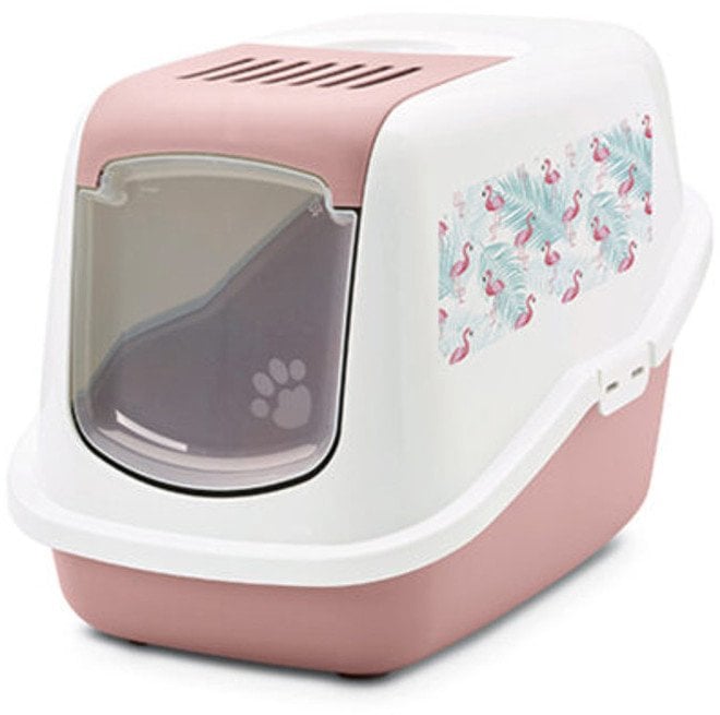 Nestor impression, kuweta dla kota, bia�o-r�owa, plastik, 56x39x38,5cm