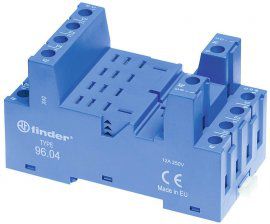 Finder Gniazdo do przekaźników serii 56.34 modułów 99.02 86.00 i 86.30 zaciski śrubowe montaż na szynę DIN (96.04SMA)