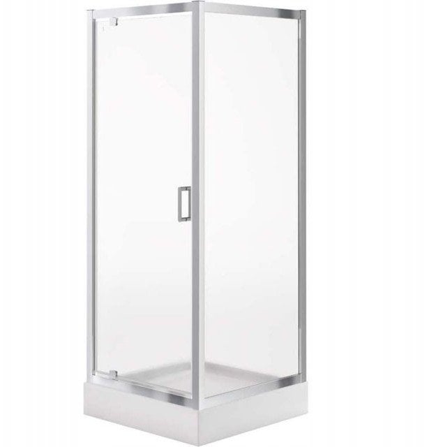 Cersanit SET B619: Kabina ARTECO kwadratowa - (80x80x190), z brodzikiem TAKO - (80x16) (S601-133)