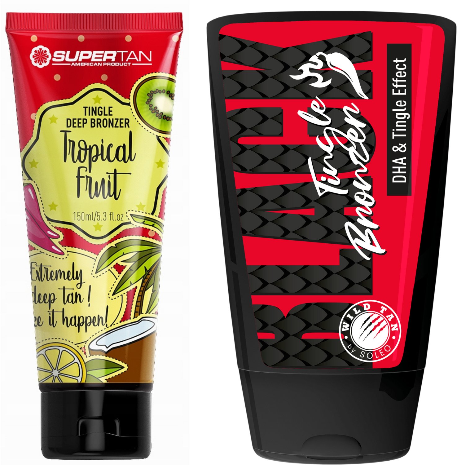 Supertan Tropical Fruits + Wild Tan Black Tingle Gratis