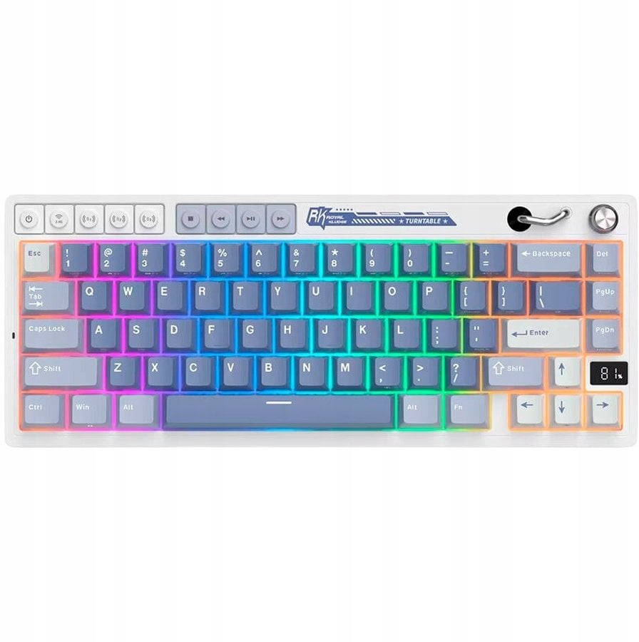 ROYAL KLUDGE RK M65 Ocean Blue Gaming Keyboard Beige switch