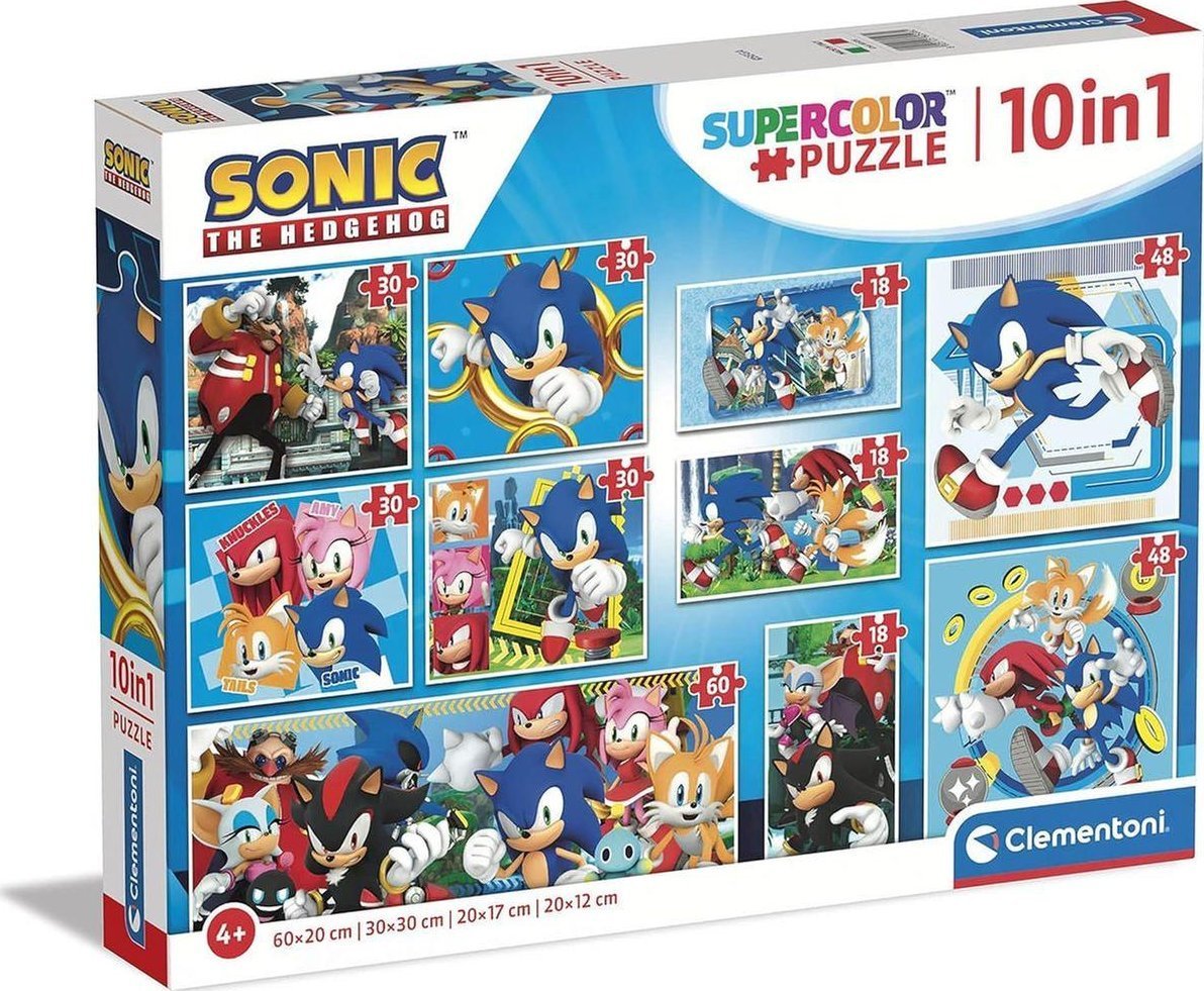 Clementoni Puzzle SuperColor 10w1 Sonic - łącznie 330 elementów (80508)