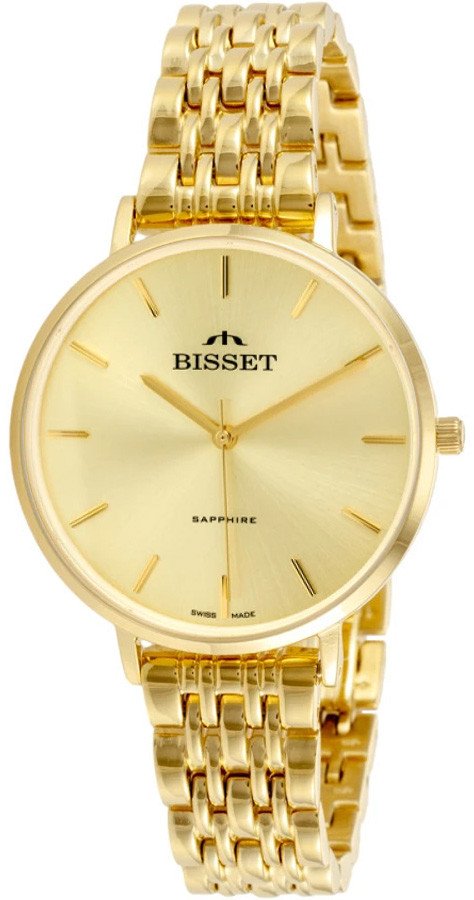 Szwajcarski zegarek damski Bisset BSBF32 złoty zt