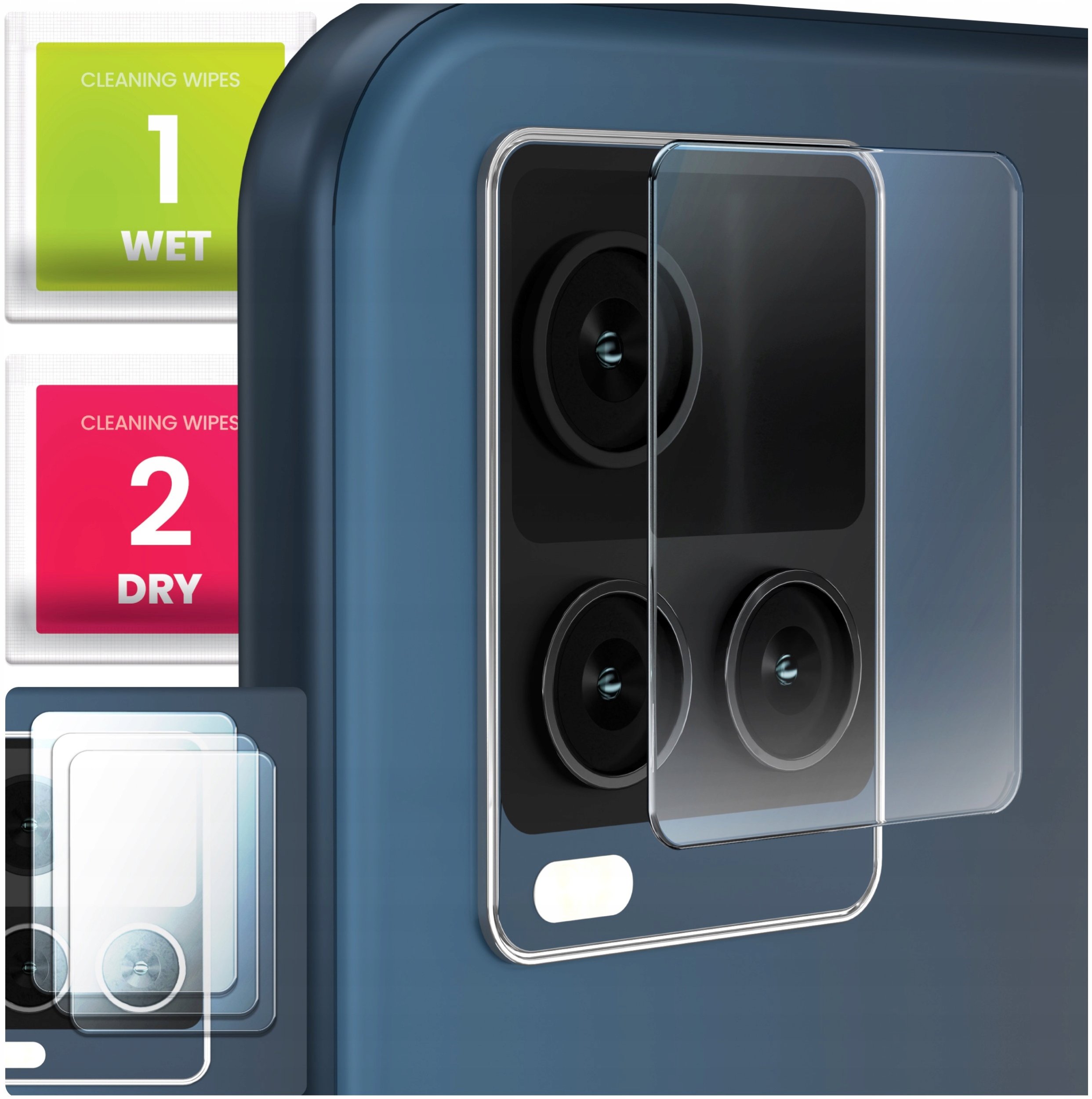 3-PAK Szkło Na Aparat Do Vivo Y21S / Y33S (Hartowane, Na Obiektyw, 9H)