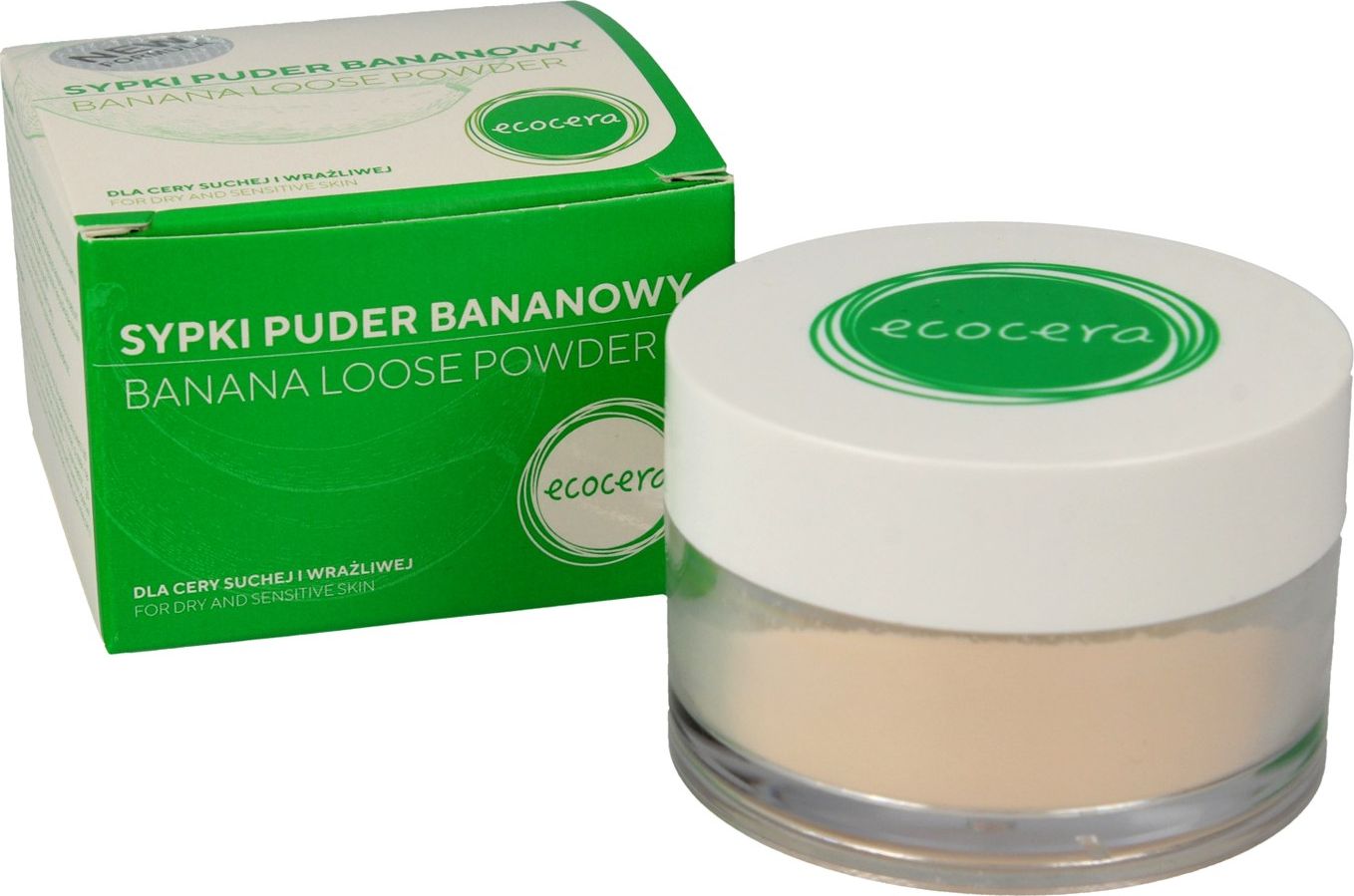 Ecocera Sypki puder bananowy dla cery suchej i wrażliwej 8g