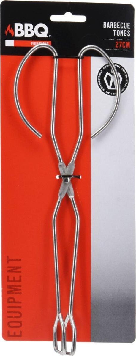 BBQ SZCZYPCE DO GRILLA DŁ. 27CM SREBRNE