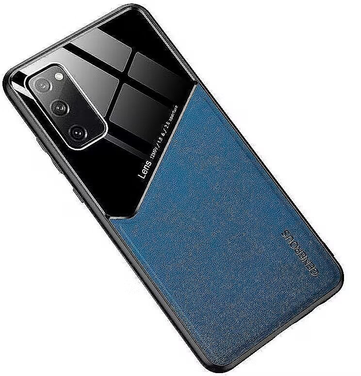 Mocco Lens Leather Back Case for Apple Iphone 12 / 12 Pro Blue