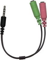 Adapter AV Genius Jack 3.5mm - Jack 3.5mm czarny (32590001400)