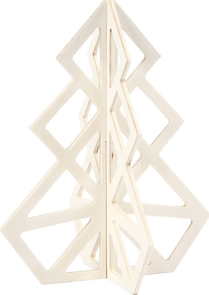 Creativ Company Choinka Geometryczna ze sklejki H: 16 cm