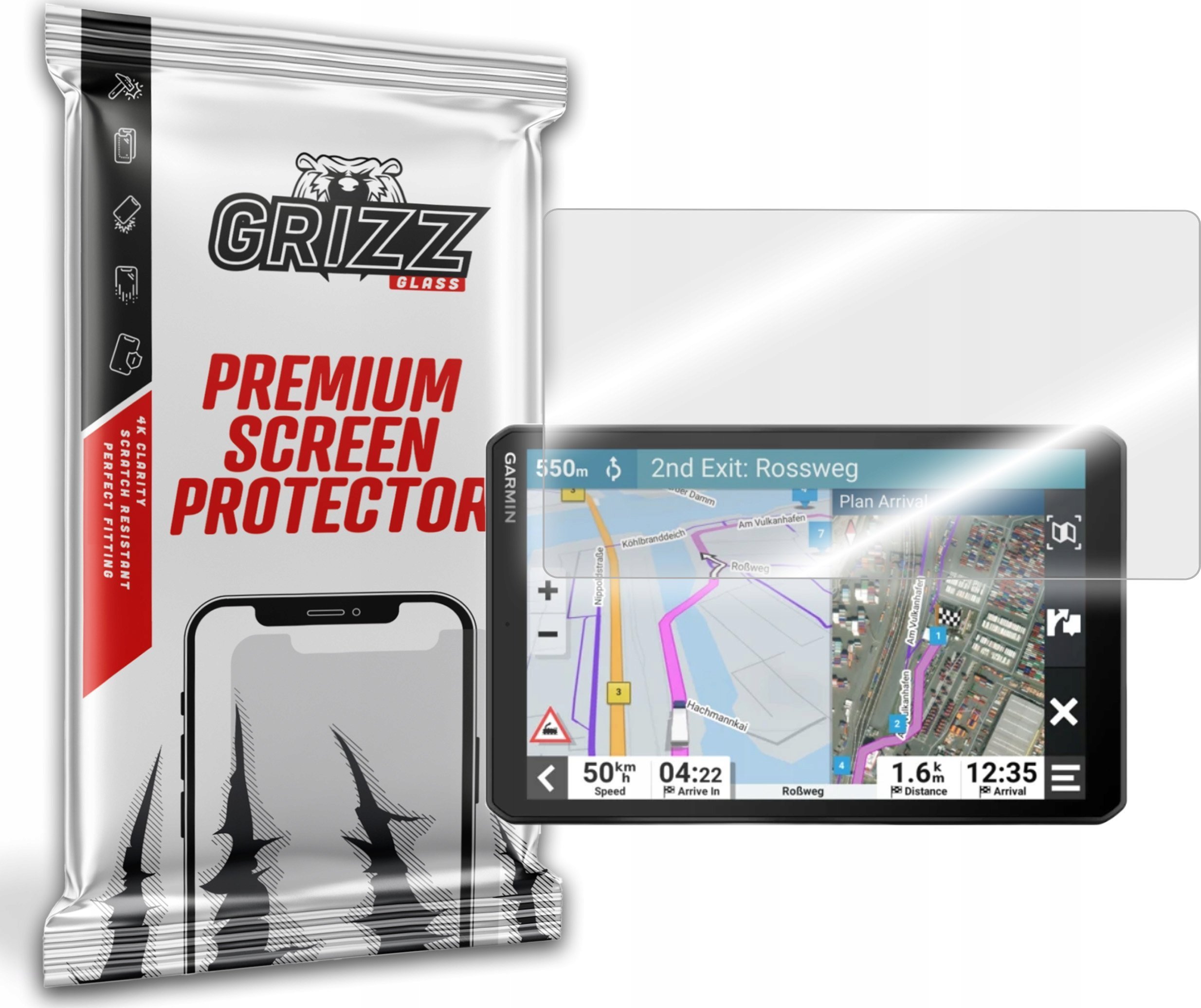 GrizzGlass Szkło hybrydowe GrizzGlass HybridGlass Garmin dezl LGV810