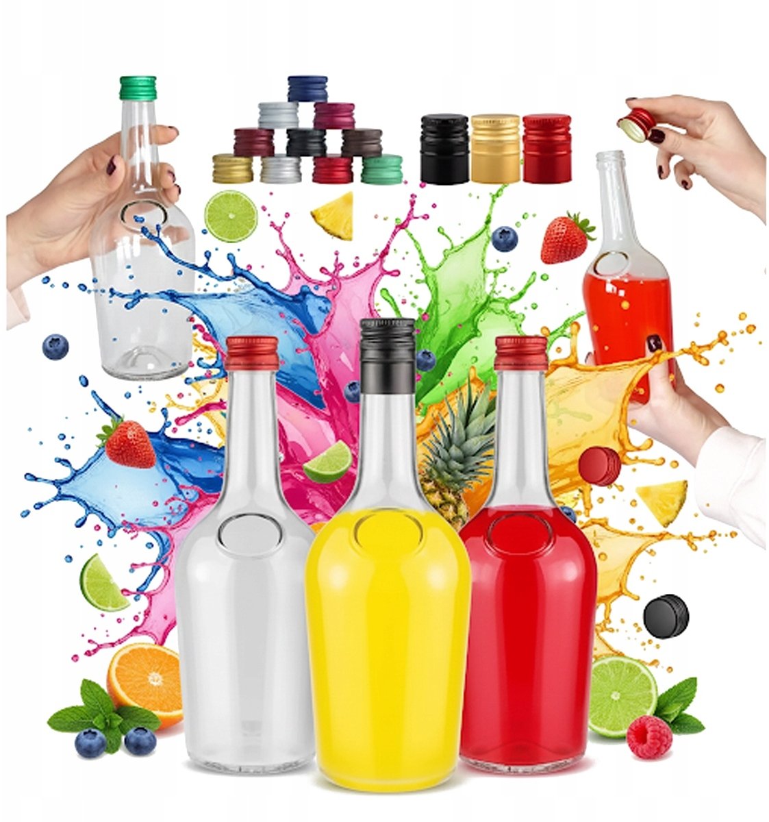 Bimberek 40x Butelki Szklane GLORIA 500ml Na Nalewki Butelka Grube Szkło