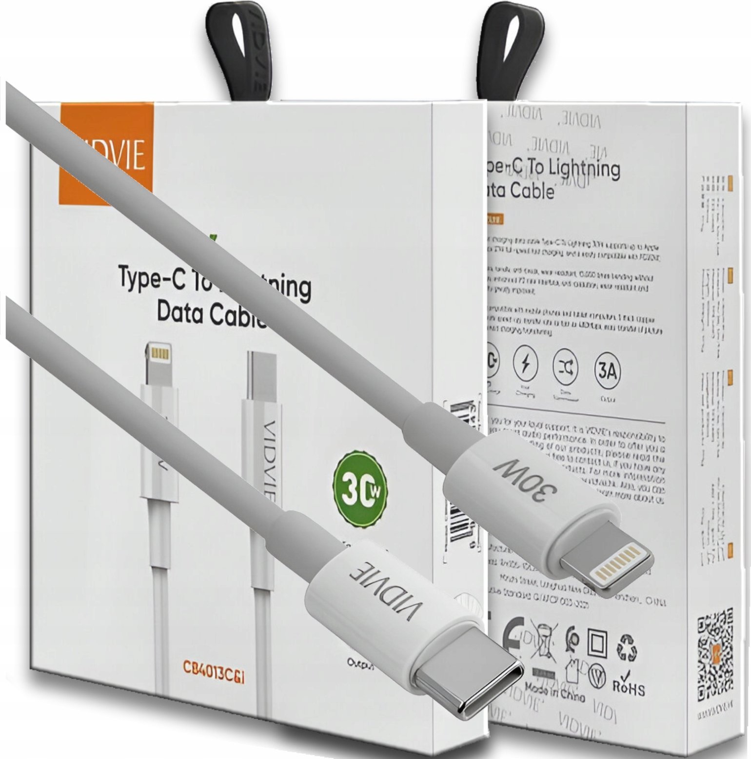 Kabel USB Vidvie USB-C - Lightning 1 m Biały (GSMA0123)