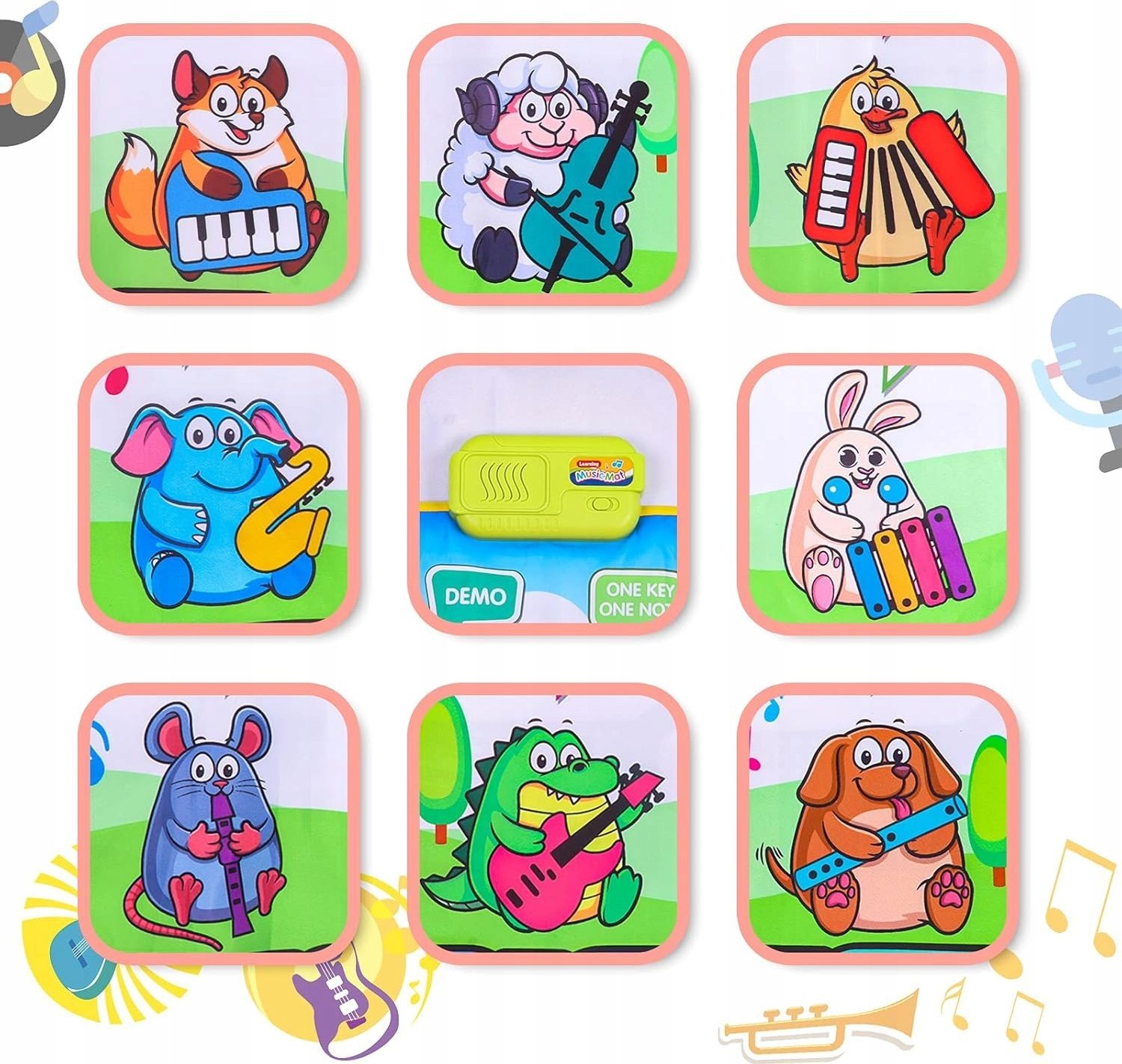 Edukacyjna, Muzyczna Mata Dla Dzieci, Pianino - Muzyka, Instrumenty