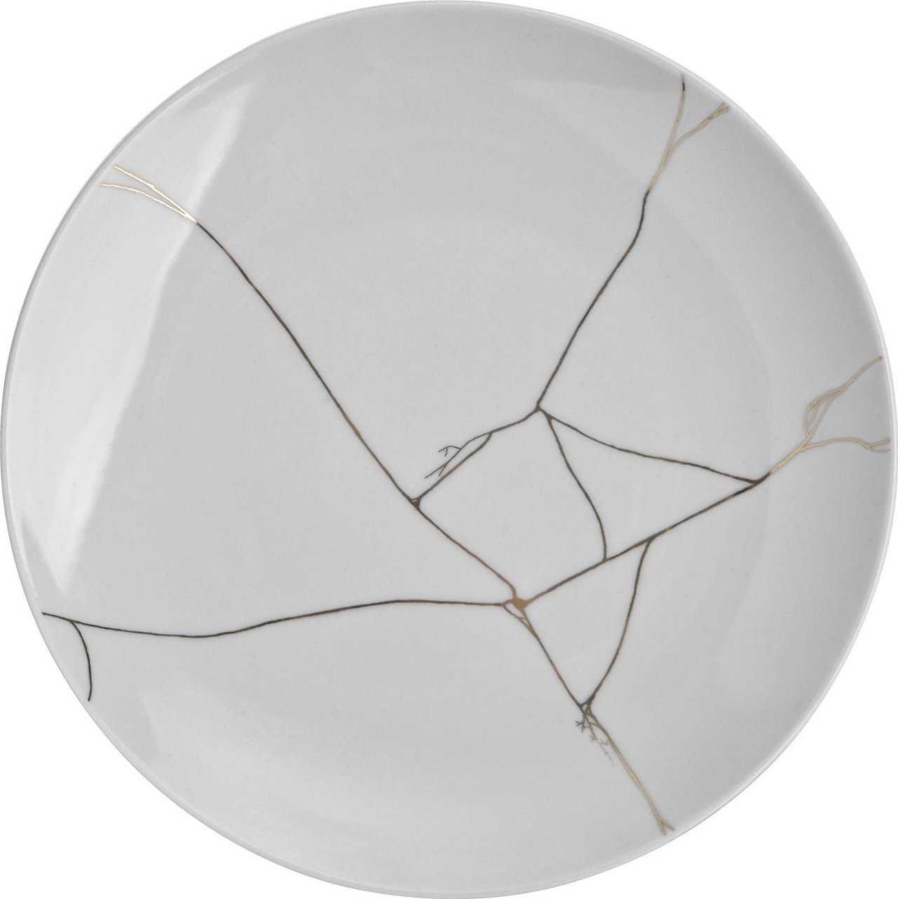 Karolina Talerz deserowy 22 cm Tektonika biała