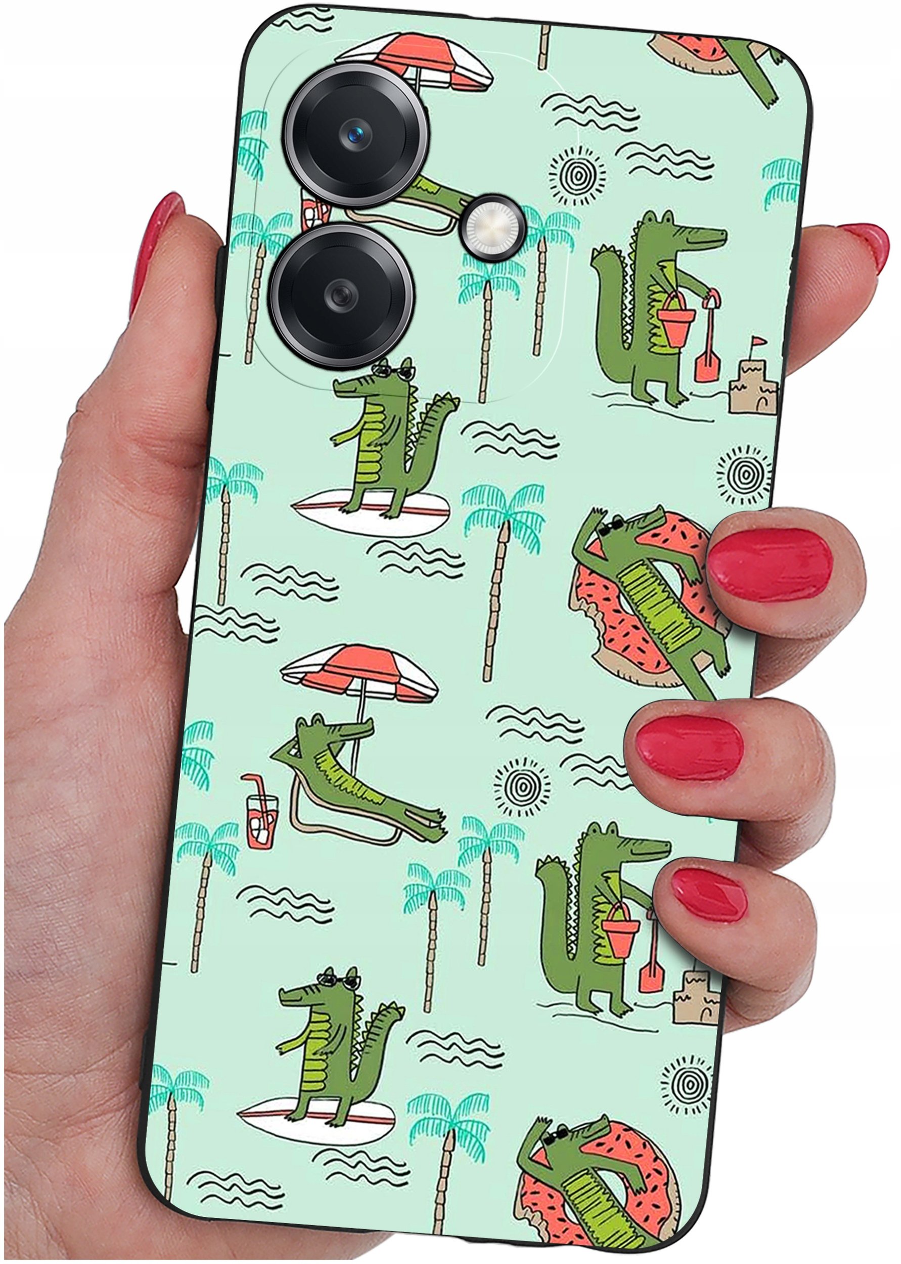 Etui do Oppo A40 | A40M | WZORY | SILIKONOWE MATT SZKŁO 9H