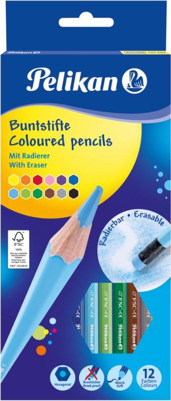 Pelikan Kredki wymazywalne 12 kolorów