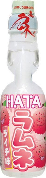 Hatakosen Japońska Kultowa Lemoniada Ramune o Smaku Lychee [Opakowanie typu Codd] "Japanese Lemonade Ramune Lychee" 200ml Hatakosen