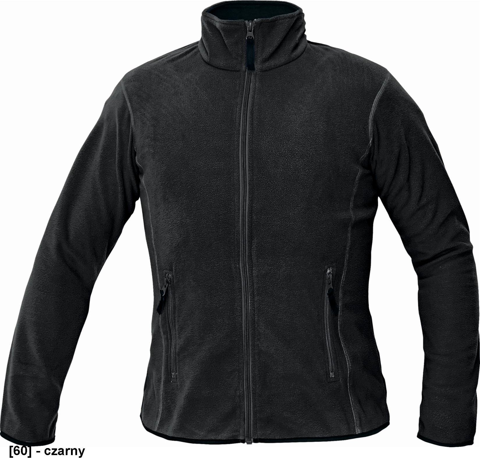 CERVA GOMTI Damski polar z mikropolaru z kołnierzem - 100% poliester, 180g/m2 - czarny XS