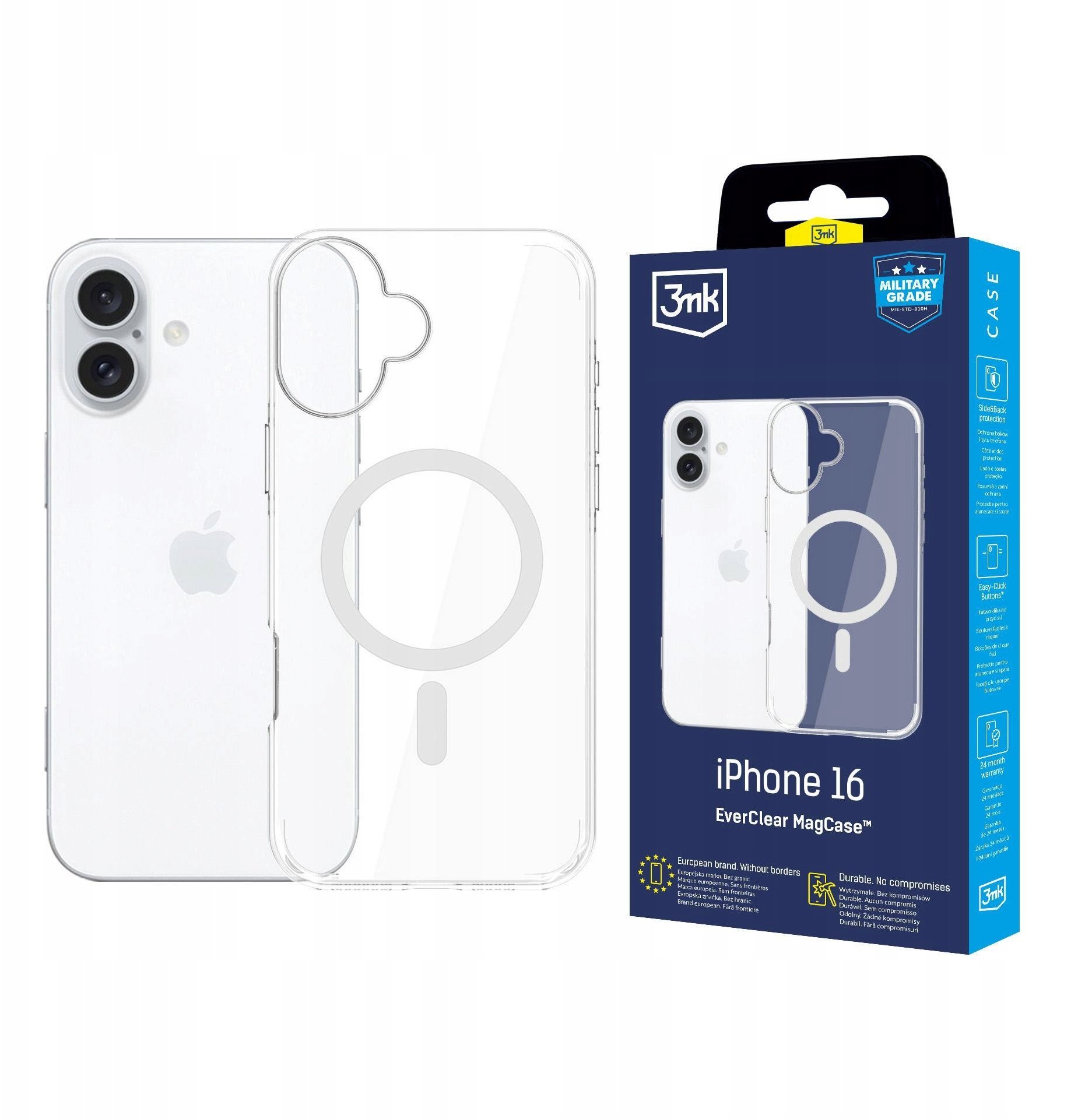 Etui 3MK EverClear MagCase do Apple iPhone 16
