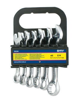 Mega Zestaw kluczy płasko-oczkowych 10-17mm 6szt. (35236)