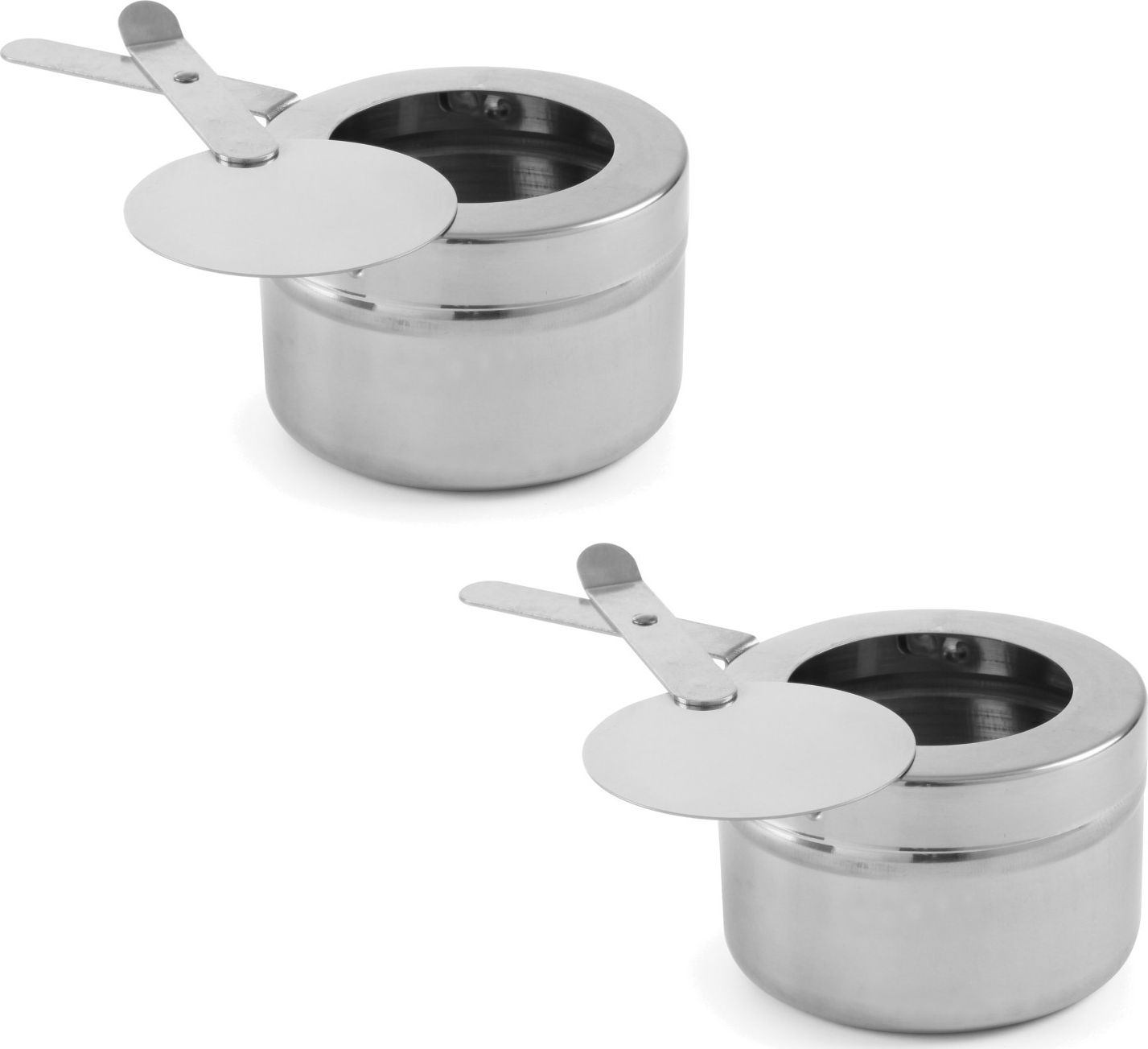 Hendi Pojemnik z pokrywką stalowy na pastę paliwo do podgrzewacza żywności zestaw 2szt. A - Hendi 470527 Pojemnik z pokrywką stalowy na pastę paliwo d