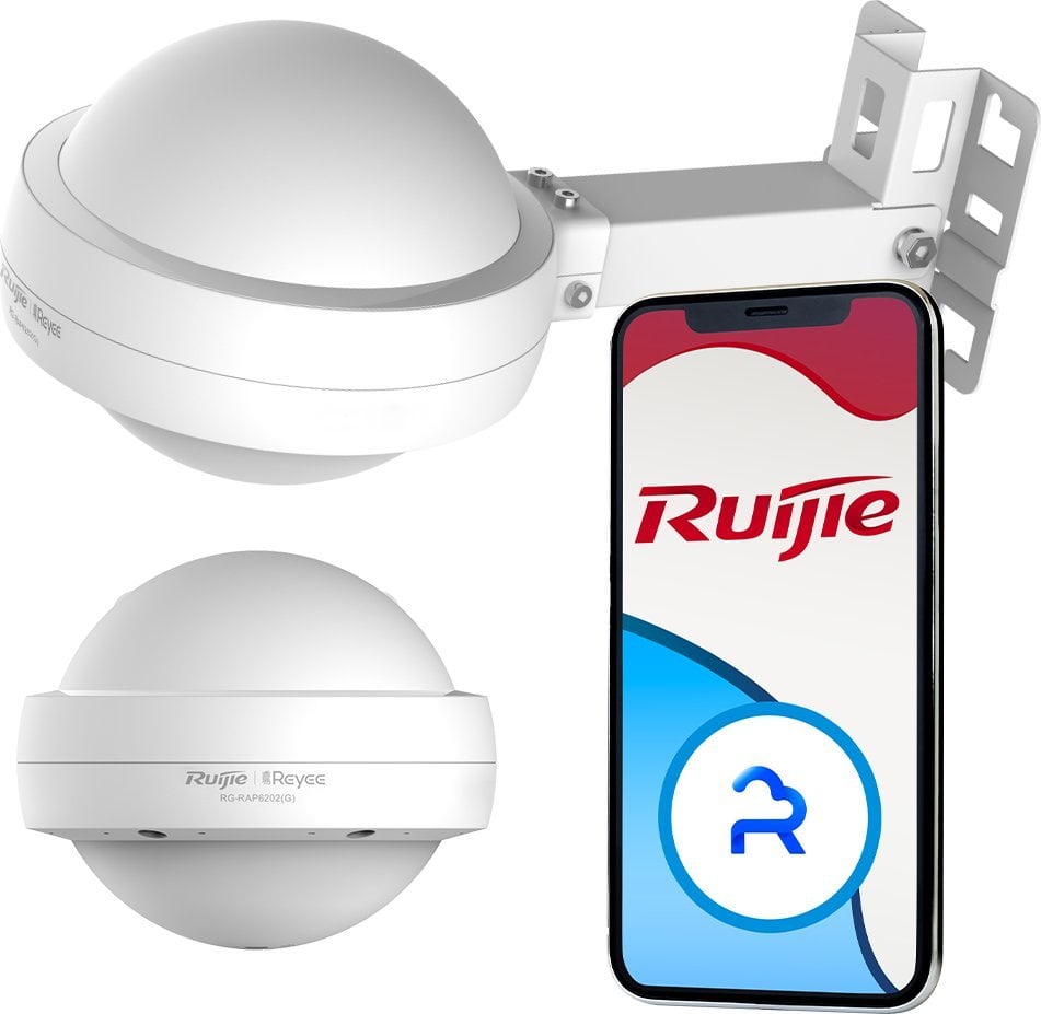 Access Point Reyee Access Point AC1300 | Wi-Fi 5 - 802.11ac - 1267Mbps | 2 porty 1Gbit | Zasilany PoE++ | Zewnętrzny IP68 (RG-RAP6202(G))