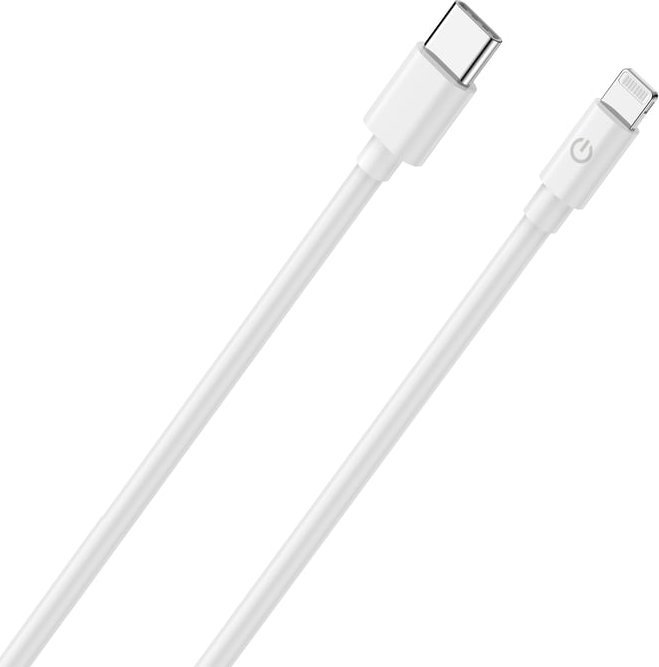 Kabel USB Realpower USB-C - Lightning 2 m Biały (385242)