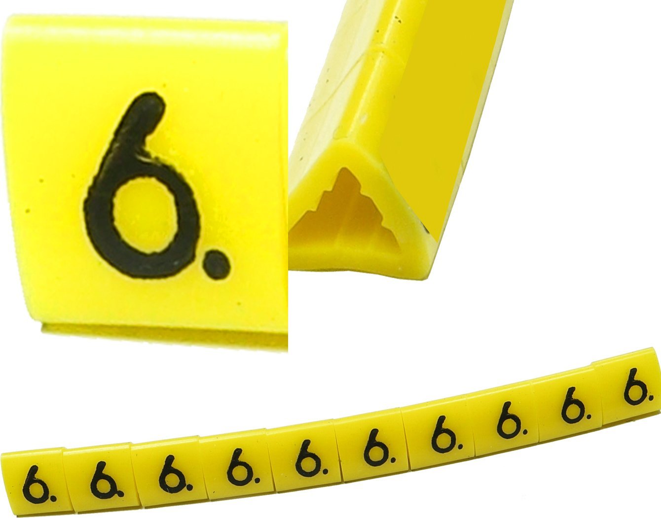 Ergom Oznacznik przewodów OZ-1 6 żółte 100szt