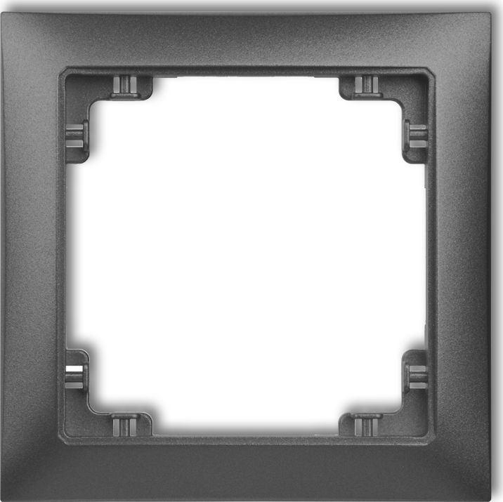 Karlik Ramka Deco Soft uniwersalna pojedyncza z tworzywa grafitowy (11DRSO-1)