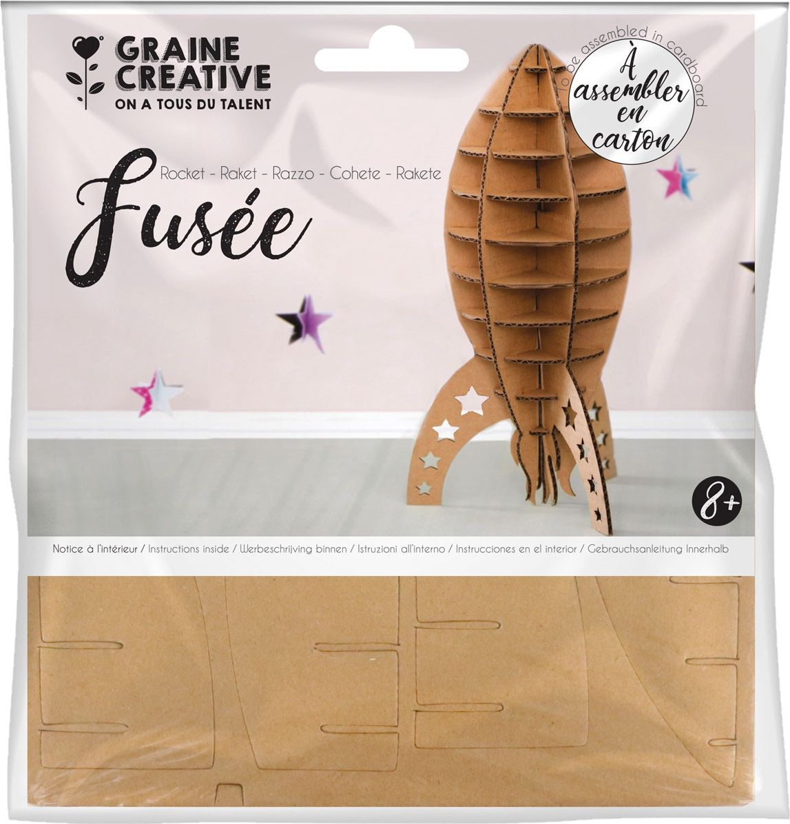 Graine Creative Puzzle 3D tekturowe, Rakieta