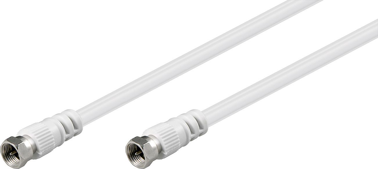 Kabel Goobay Antenowy (F) 2.5m biały (11724)