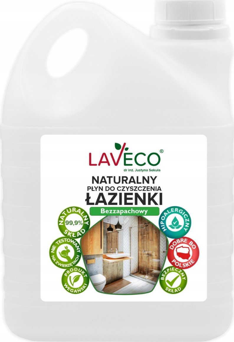 LAVECO Naturalny płyn do czyszczenia łazienki bezzapachowy 2 l