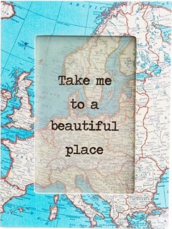 Ramka Sass & Belle STARA MAPA - ramka na zdjęcia 10 x 15 cm Sass&Belle