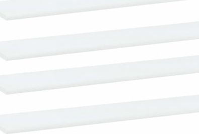 vidaXL Półki na książki, 4 szt., białe, 100x20x1,5 cm, płyta wiórowa