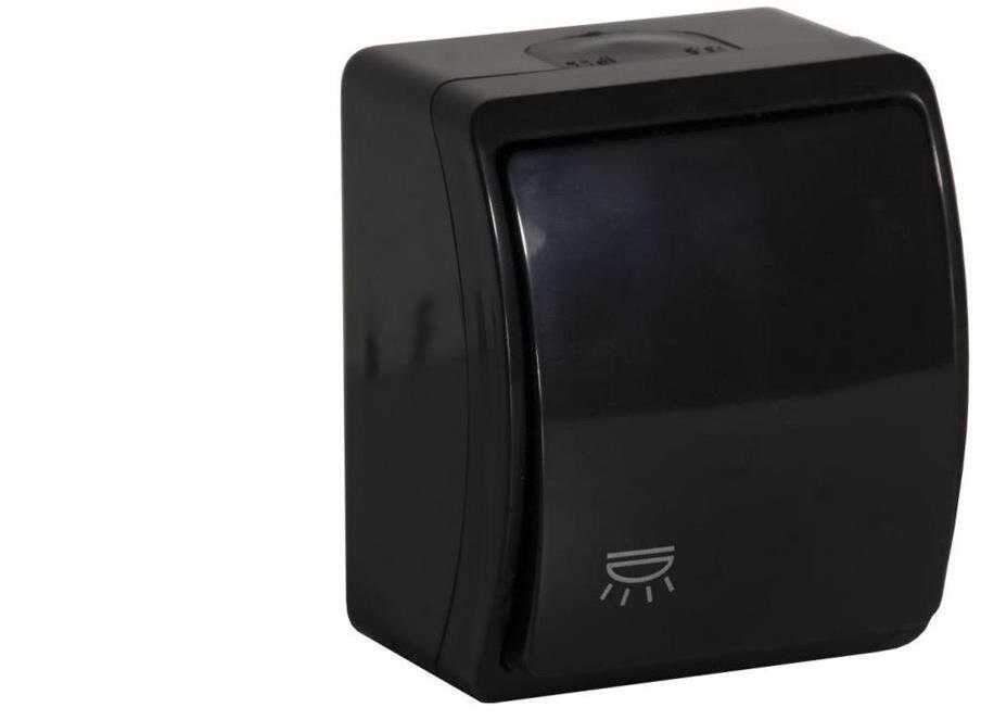 Przycisk światło natynkowy IP44 czarny Koala 156-05