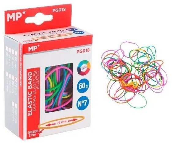 Gumki recepturki kolorowe fluor 70x2mm 60g