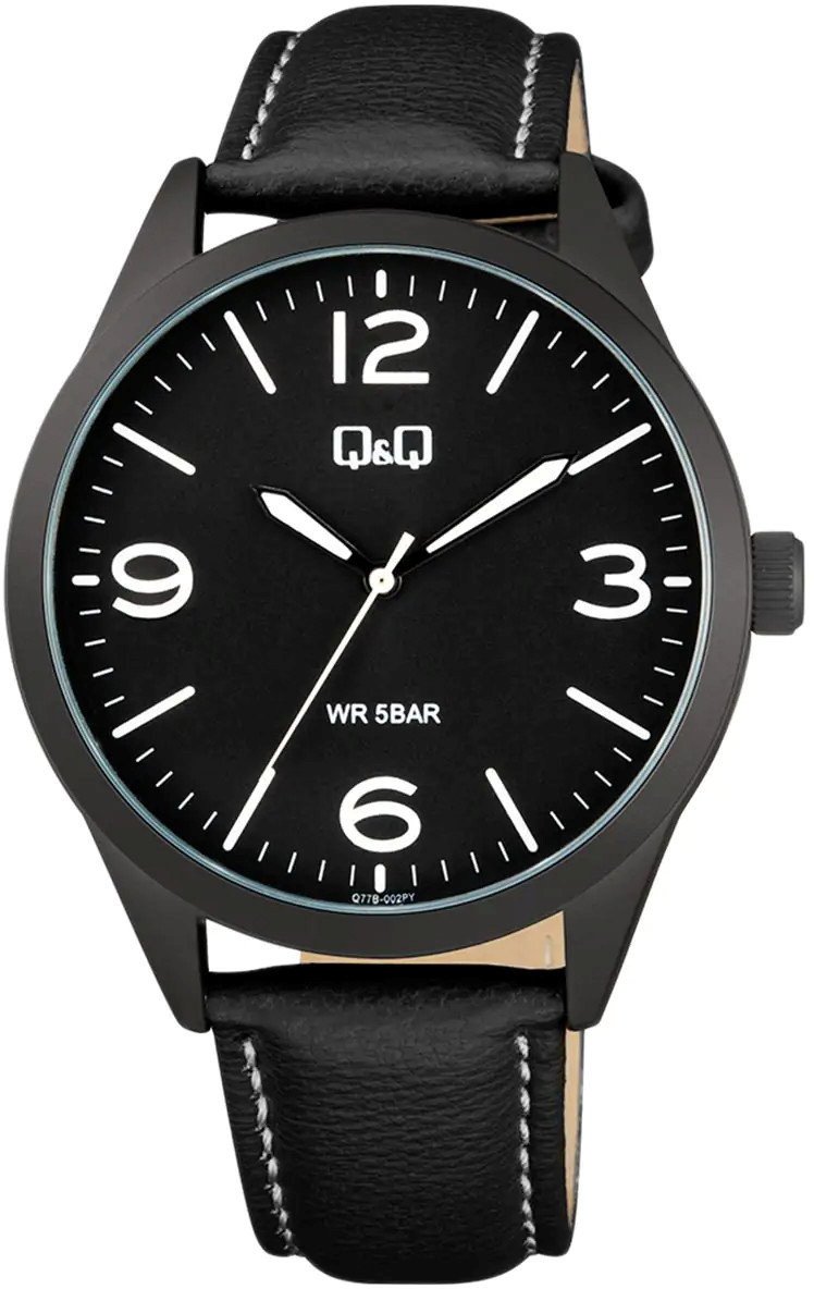 Zegarek Q&Q Q77B-002P męski czarny .