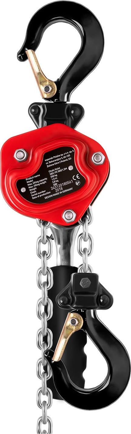 Steinberg Wciągarka wyciągarka łańcuchowa wciągnik łańcuchowy 250 kg / 1,5 m