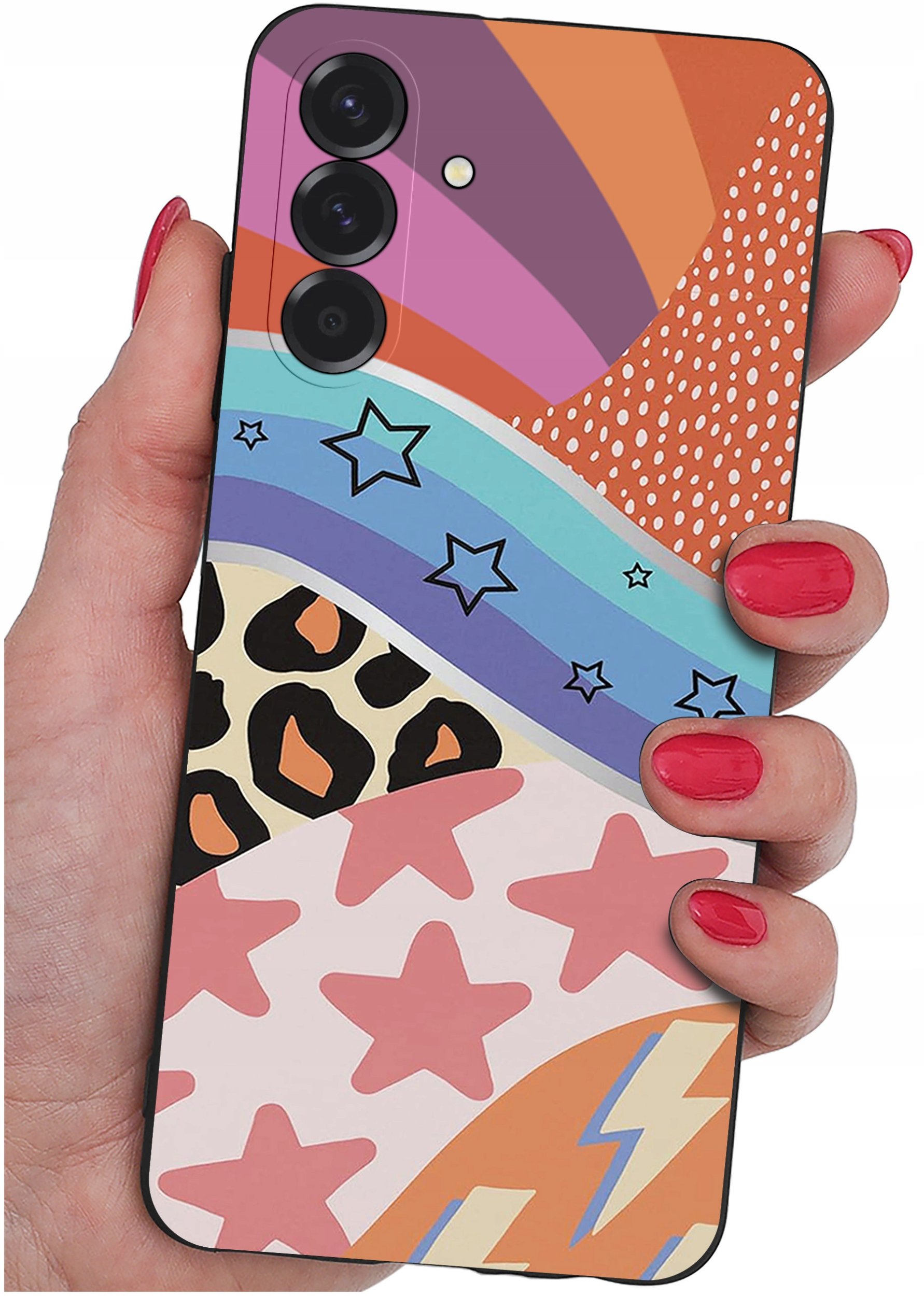 ETUI do Samsung A26 5G | WZORY | SILIKONOWE MATT CASE + SZKŁO 9H