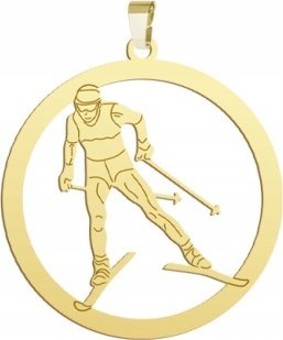 Radziszewska Jewellery Pozłacana Zawieszka Biegi narciarskie GRAWER