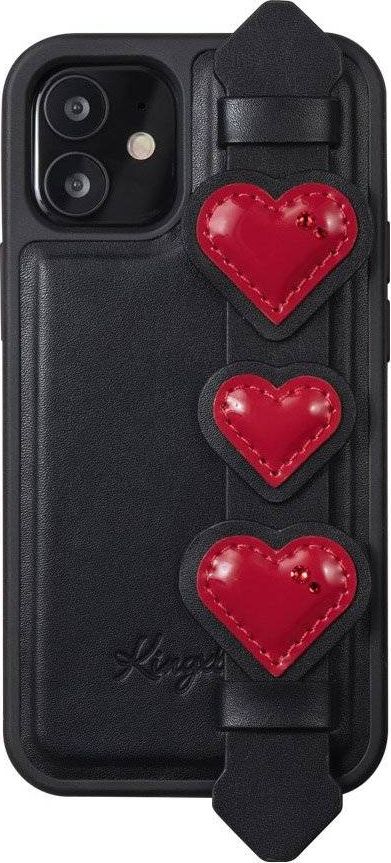 Kingxbar Sweet Series żelowe etui ozdobione oryginalnymi Kryształami Swarovskiego z podstawką iPhone 12 Pro Max czarny